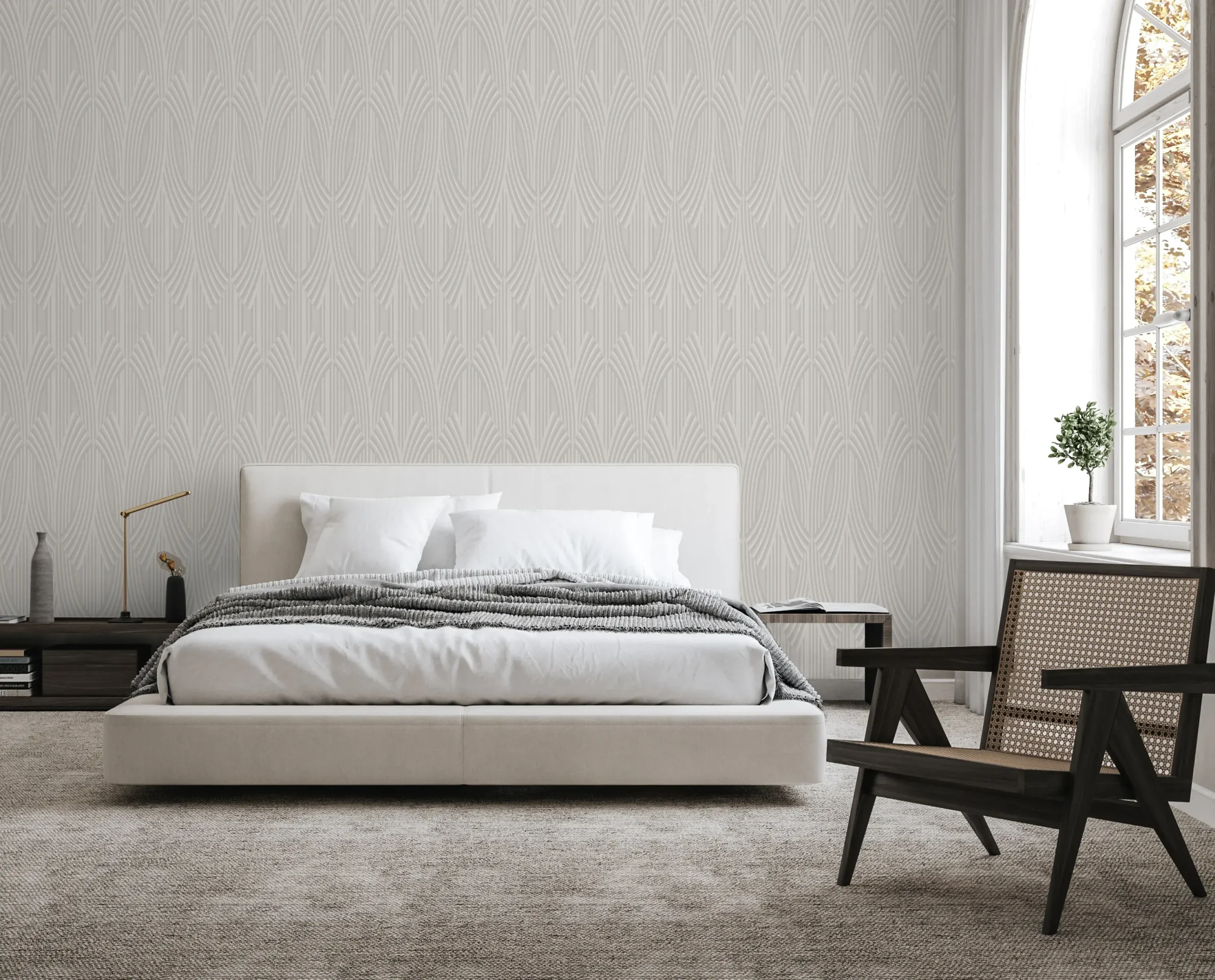 Gray Embossed Wallpaper – Understated Elegance (24102-2)